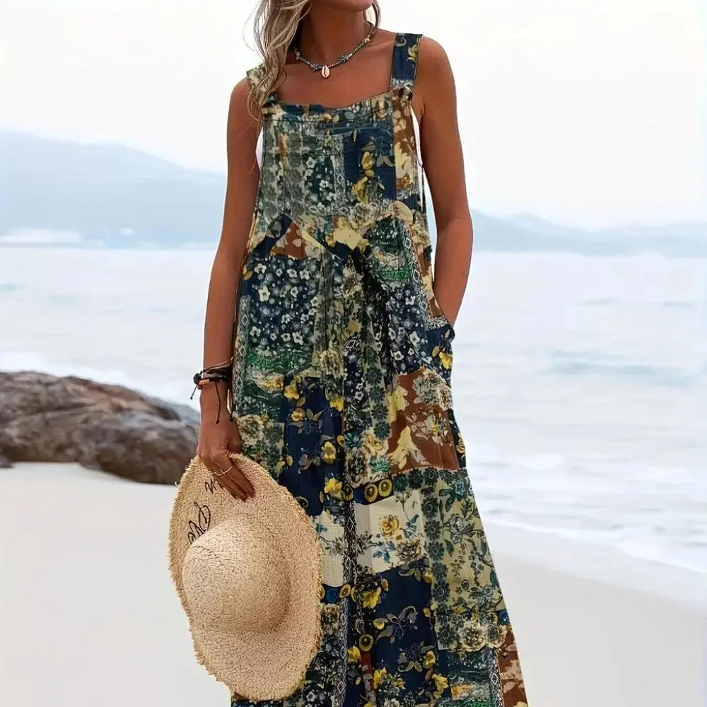 LADIES PATCHWORK JUMPSUIT NWT - Picture 3 of 8